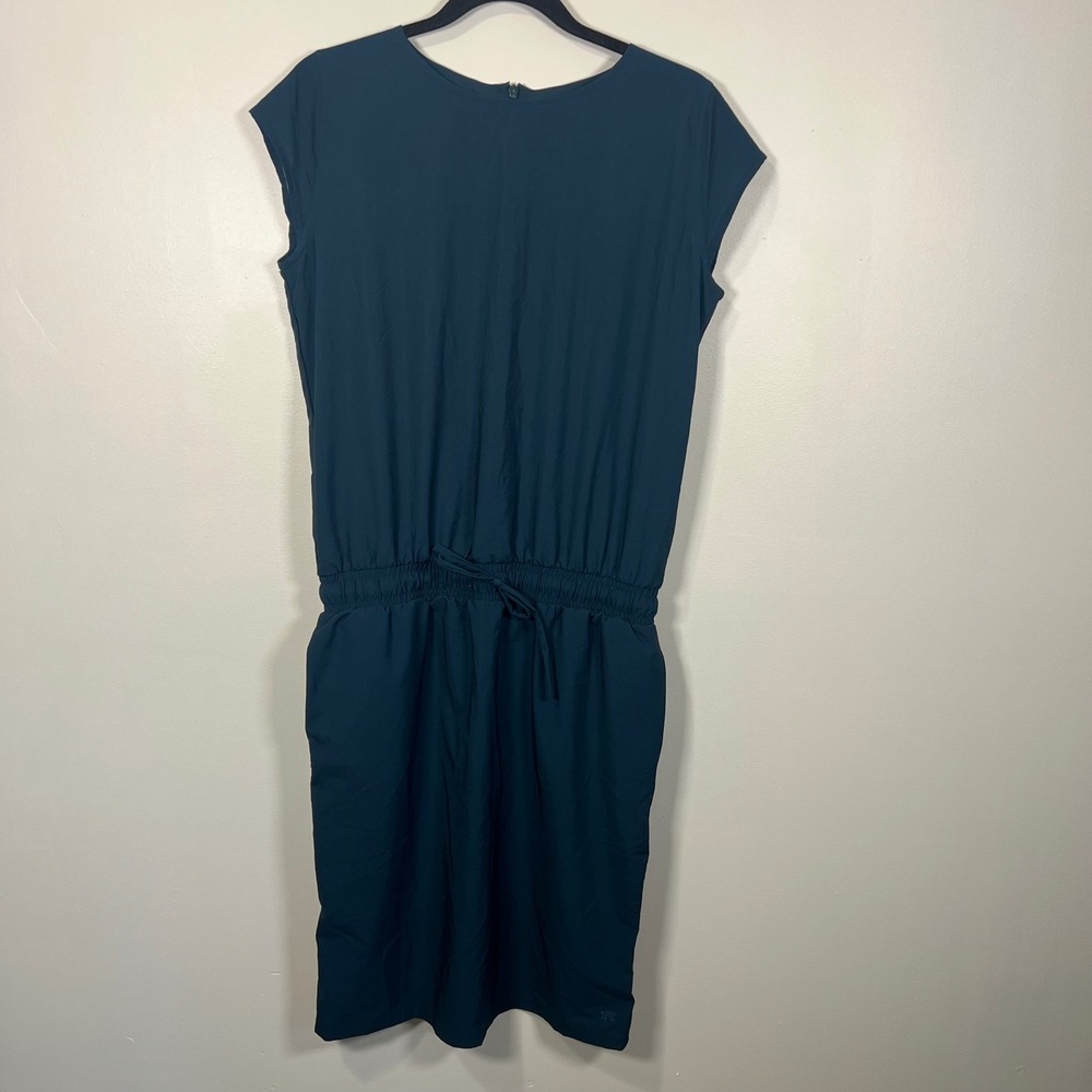 Albion Fit Womens Destination Dress Teal Blue Athleisure Gorpcore Stretch Size M